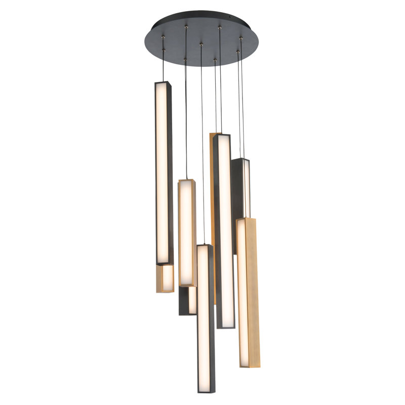 Luminaire suspendu Chaos, Bronze vieilli / noir, 9