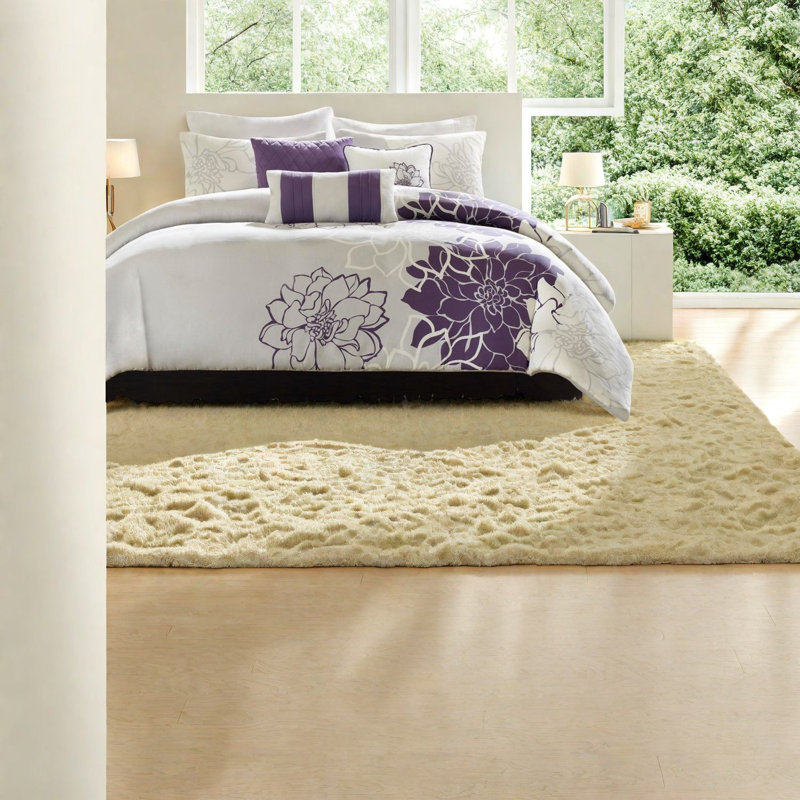 Elegant Floral Bedding Sets, Polyester & Cotton, Transitional Style For Home