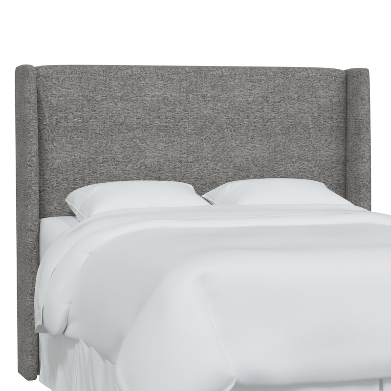 Tête de lit tapissier à oreilles Bellfield, Complète, Tweed Sustain® brume Milsap