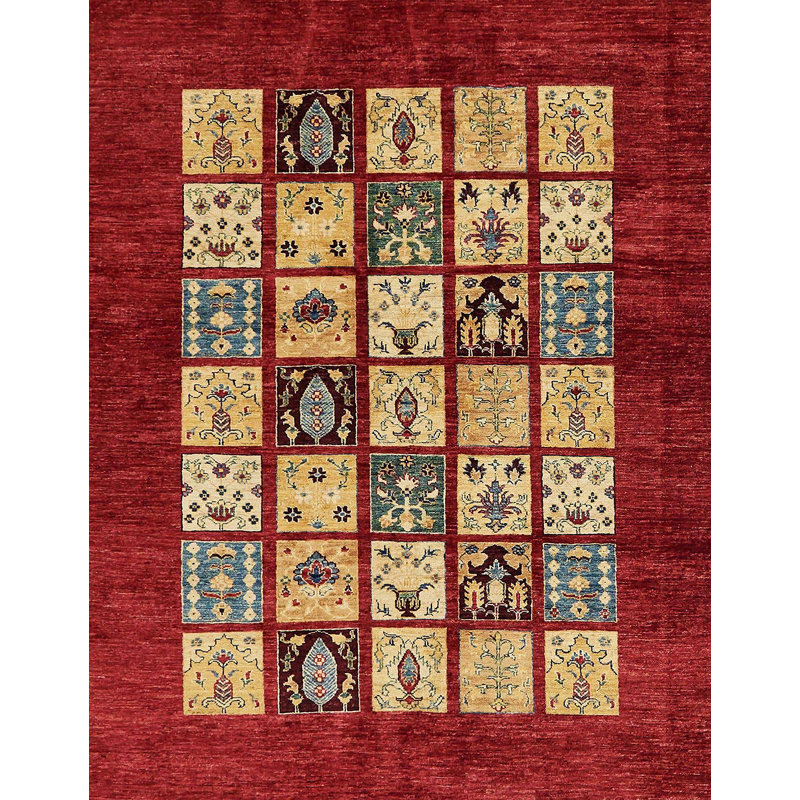 Tapis décoratif multicolore à motif abstrait, Rectangle 7 pi x 10 pi