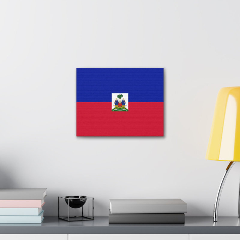 «Drapeau du pays d'Haïti» sur, H 18 po x l 24 po