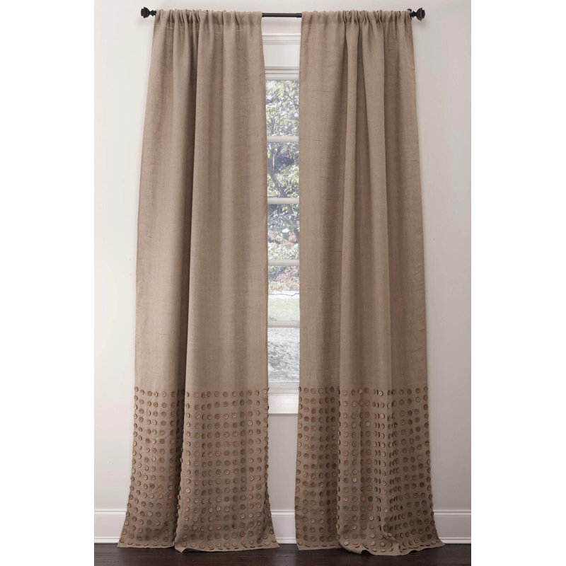 Burlap Room Darkening Curtain, Chocolate, 50" W x 96" L