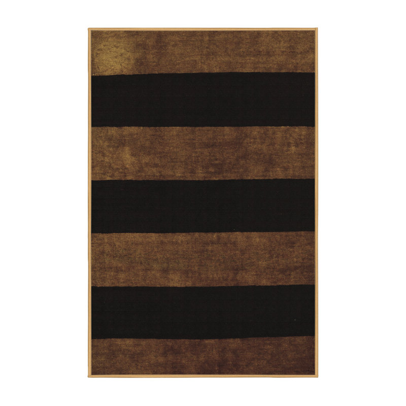 Tapis Abstract 88 brun lavable à la machine, Rectangle 5 pi x 7 pi