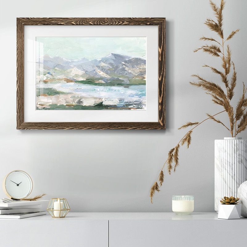Pastel Mountain View I, H 14 po x l 20 po x P 1,5 po, Noyer