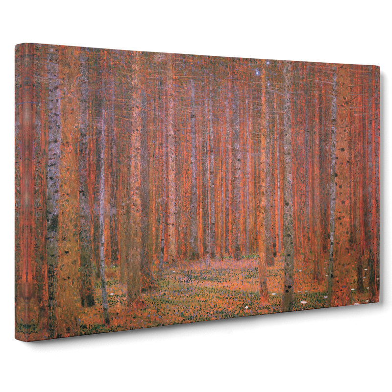Pine Tree Forest by Gustav Klimt - Wrapped Canvas, 40cm H x 60cm W x 3cm D