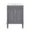 Meuble-lavabo 24 po avec lavabo supérieur, meuble de rangement moderne à 2 niveaux-474539056