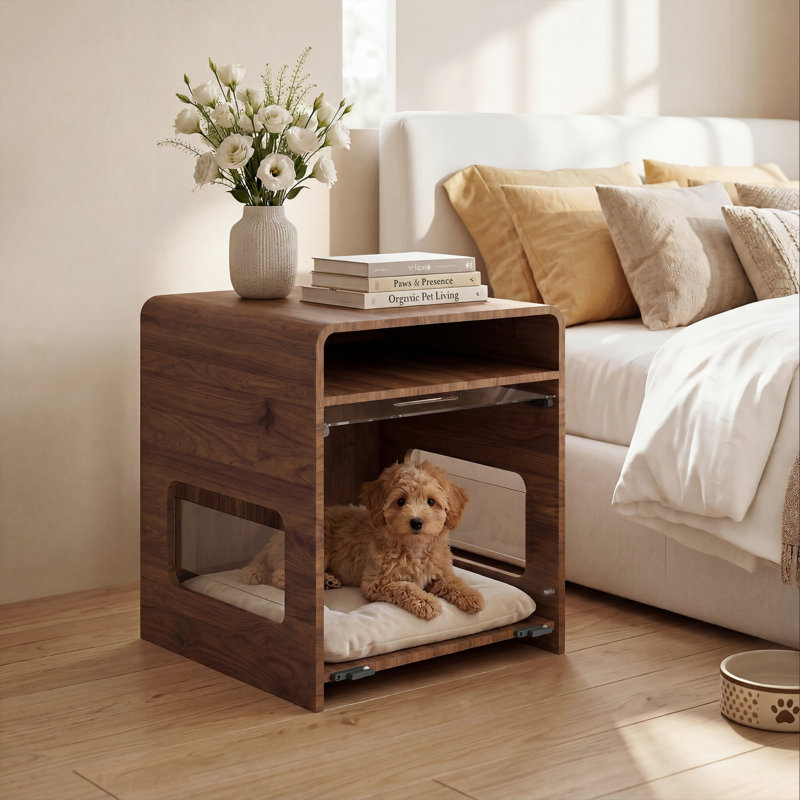 Meuble de 26 po H 26 po x l 21 po x P 24 po avec porte en PET cachée rabattable, rangement intégré et conception respirante