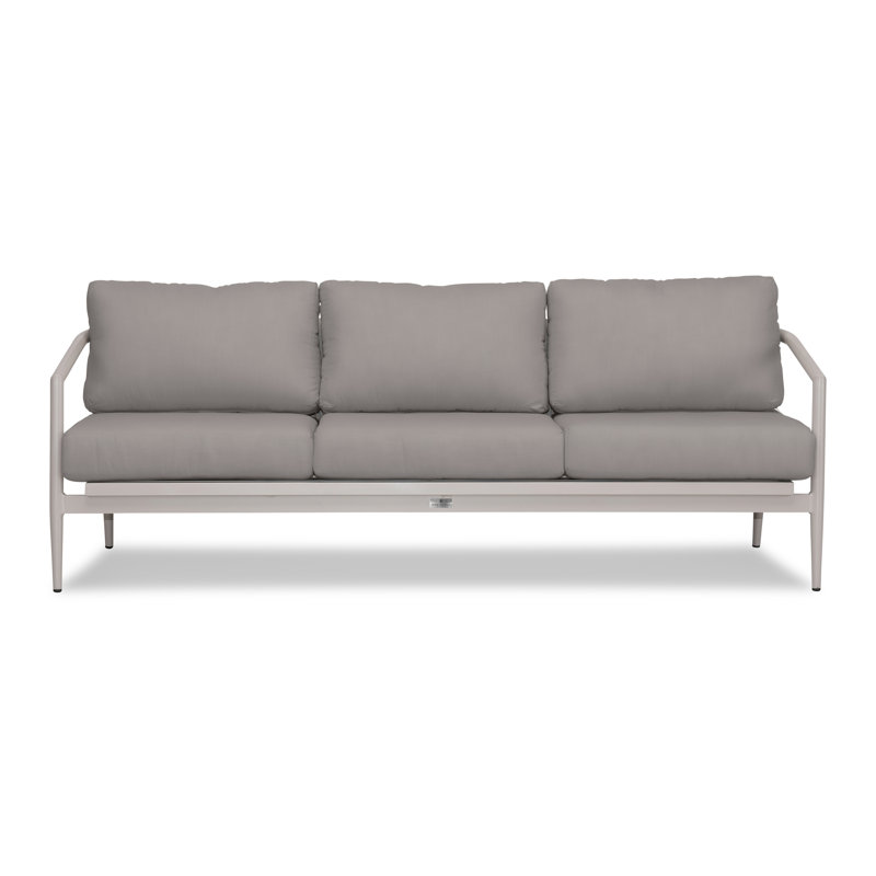 Canapé Delaine - Gris ardoise / galet, Toile gris anthracite Sunbrella®, Pierre urbaine
