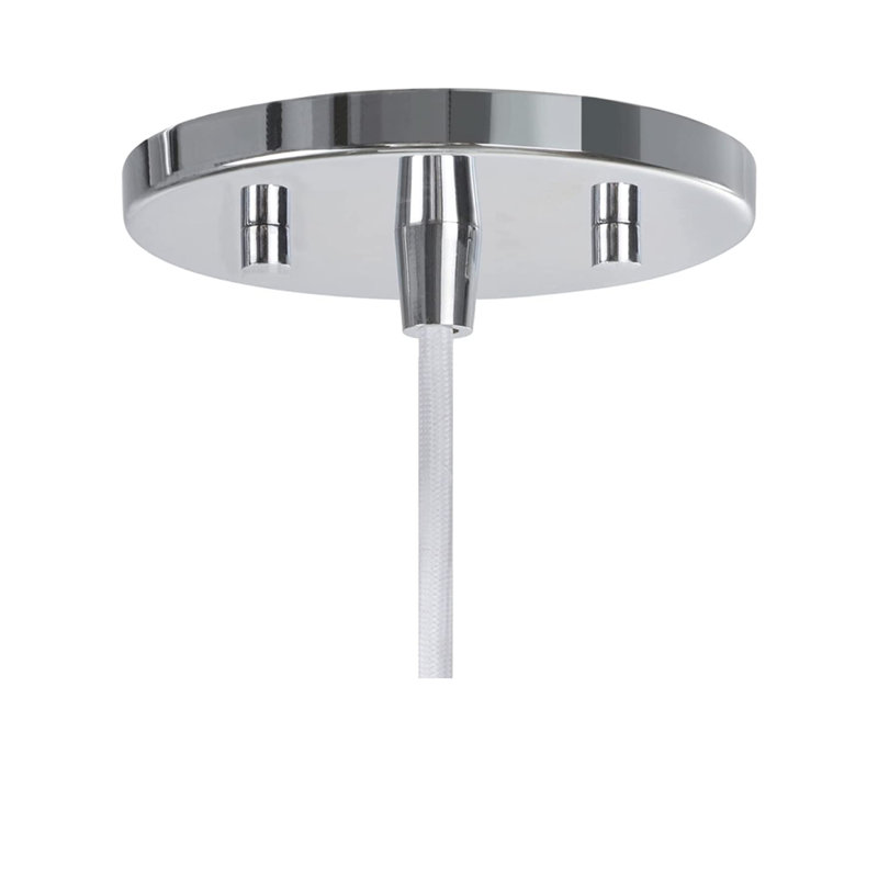 1 - Light Chrome Single Pendant, Surf Green