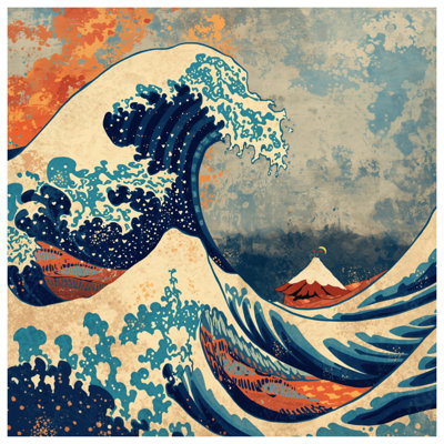 Housses de couette à vagues japonaises