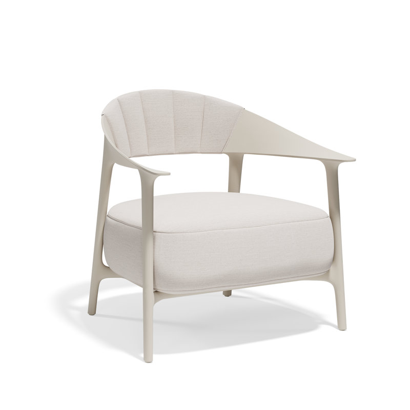 Fully Upholstered Africa Lounge Chair, Portonovo Ecru