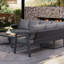 6-Seater Patio Corner Lounge Set With Glass Coffee Table-2099085568