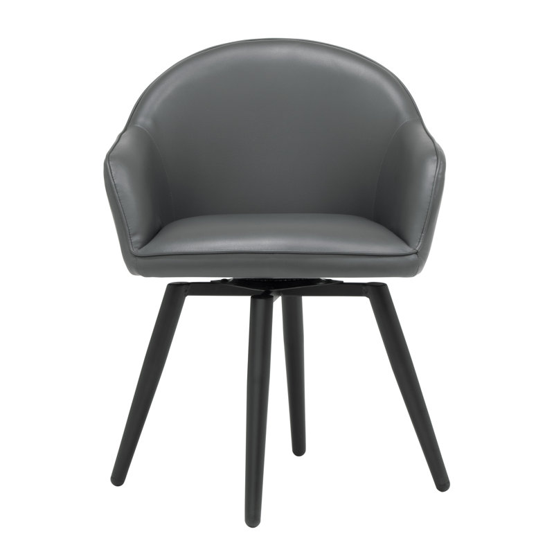Bangura Side Chair, Smoke Gray Faux Leather