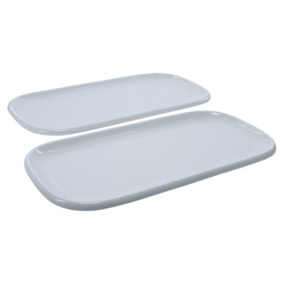 2-Piece, Impulse Platter Set, 14.5", White