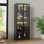 Ruffin China Cabinet with LED Light and Glass Doors
