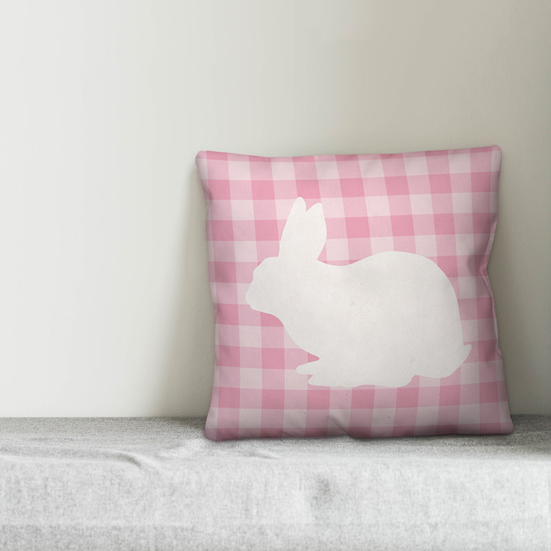 Plaid Throw Pillow, 16" x 16", No Fill