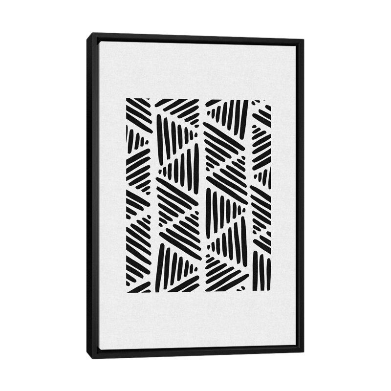 Arrthor «Abstract I», impression sur toile, H 26 po x l 18 po x P 1,5 po, Toile avec cadre noir, Pas de tapis