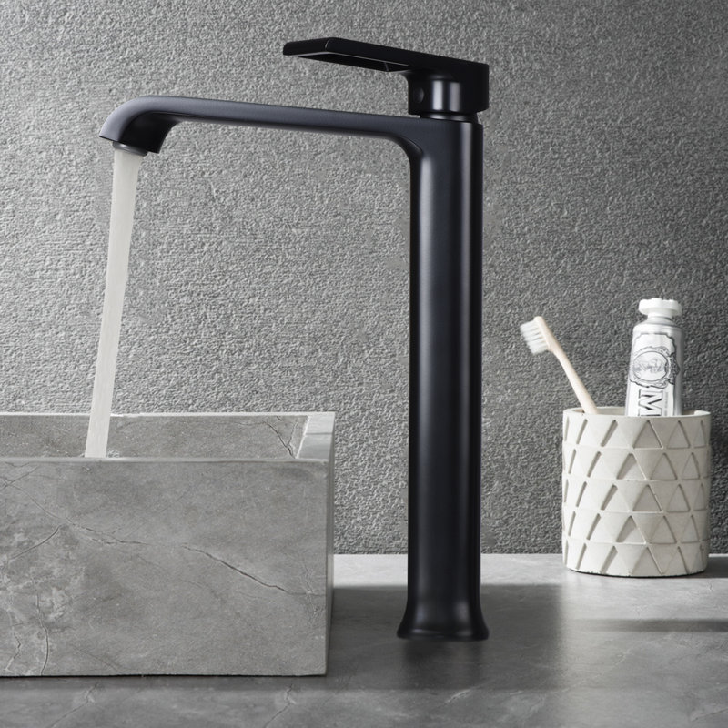 Brushed Gold Single Handle Vessel Sink Faucet