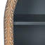 Mireza Ornate Framed Black & Gold 3 Tier Wooden Wall Shelf