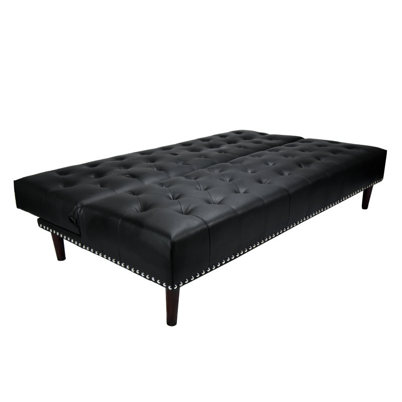 Palafox Twin 68.5'' Faux Leather Convertible Sofa