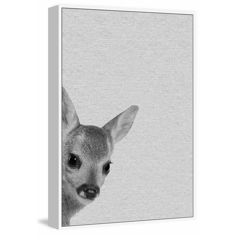 Fawn Surprise II - Drawing on Canvas, 114cm H x 76cm W