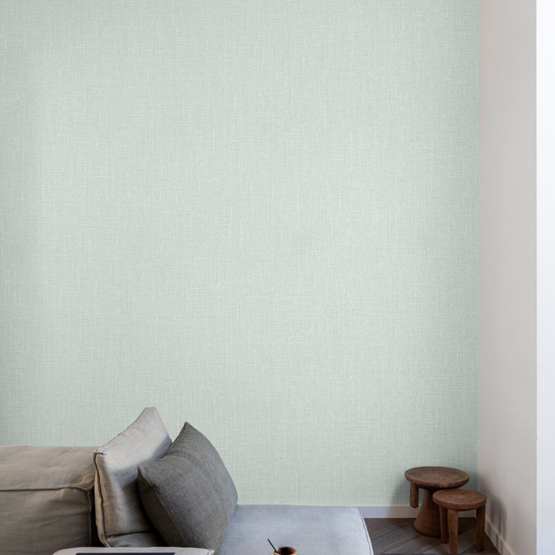 Atmosphere Collection Textile Plain Virus Protection Coated Wallpaper Roll, Dark Gray