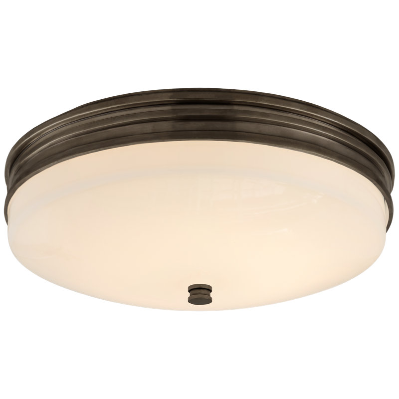 Chapman & Myers Launceton Flush Mount, 4" H x 16.75" W x 16.75" D, Bronze