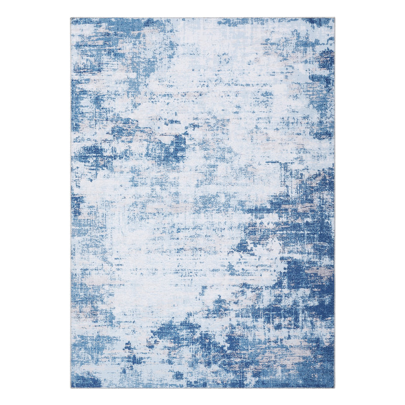 Modern Machine Washable Area Rug Abstract Non Slip Rugs for Living Room Bedrooms Foldable Rugs for Playroom Office Kitchen Rugs