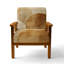 Chaise avec accoudoirs abstraite Mid-Century rembourrée abstraite Sun Arc I-1422184462
