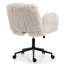 Fauteuil en laine polaire douce et moelleuse, design croisé, 5 hauteurs réglables, couleur crème, pliable et compact, idéal pour les petits espaces, doux et respirant.