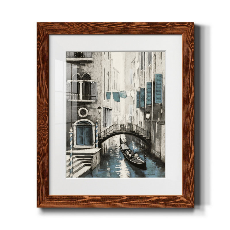 Venise I - reproduction d'art, H 24 po x l 18 po x P 1,5 po, Maple Framed Paper, Blanc