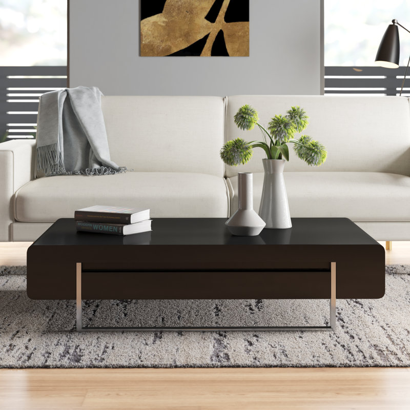 Gonsales Single Coffee Table, Black Oak