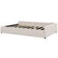 Lit plateforme tapissier avec port USB et gigogne