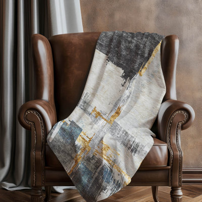 Addison Machine Washable Sherpa ASB624 Modern Throw Blanket