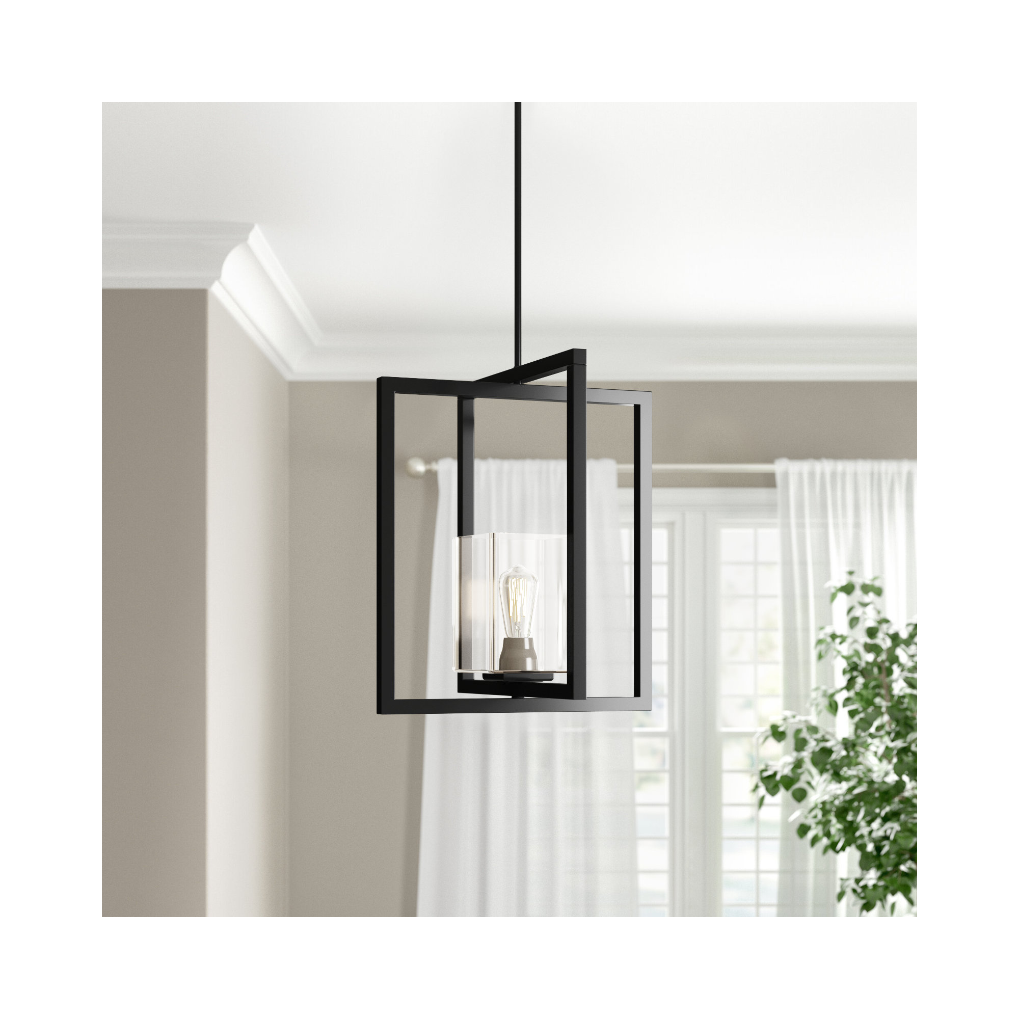 Aya Single Light Glass Dimmable Pendant