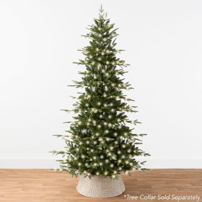 Best Choice Products 6Ft Pre-Lit Artificial Aspen Christmas Tree, Noble Holiday Décor W/ 1,350 Branch Tips, 2-In-1 Multicolor LED Lights, Cordless Connection, Metal Stand