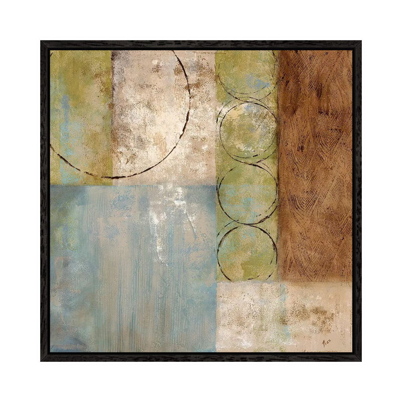 Going Green II by Nan - Painting on Canvas, 66.04 cm H x 66.04 cm W, Black Framed