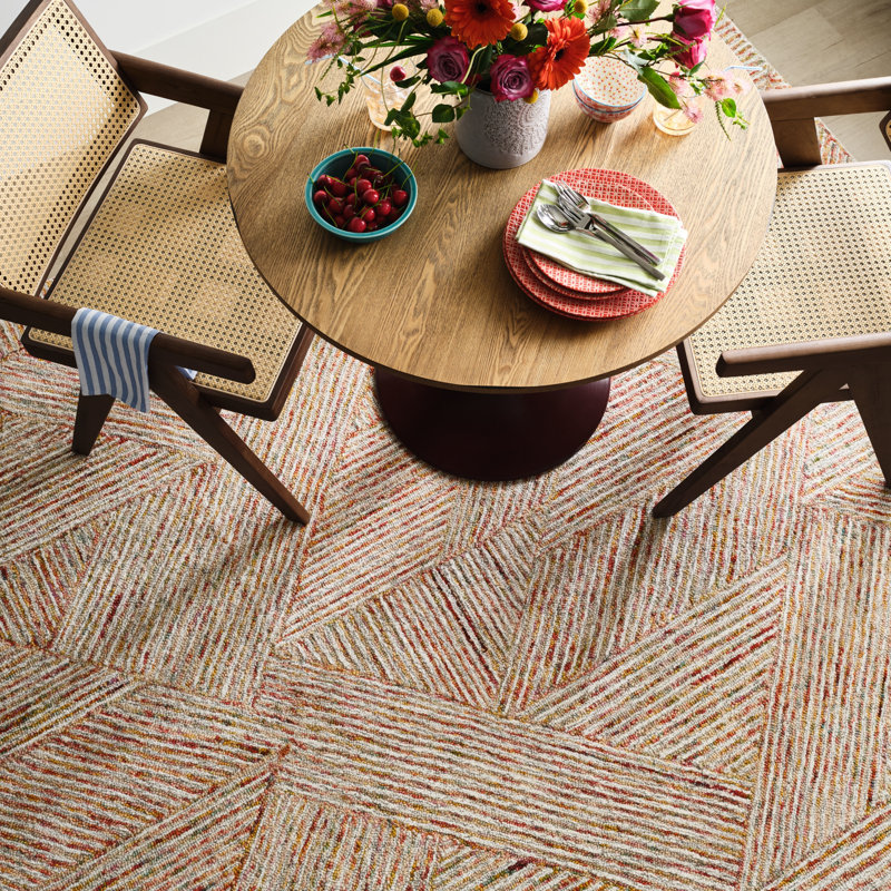 Bramble Hand-Tufted Geometric Multicolor Wool Rug, 3' x 5'