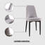 Ensemble de table de salle à manger pour 4 personnes en verre, ensemble de cuisine avec table et chaises à pieds en métal noir, plateau de table rectangulaire moderne en verre trempé et chaise de salle à manger rembourrée en PU