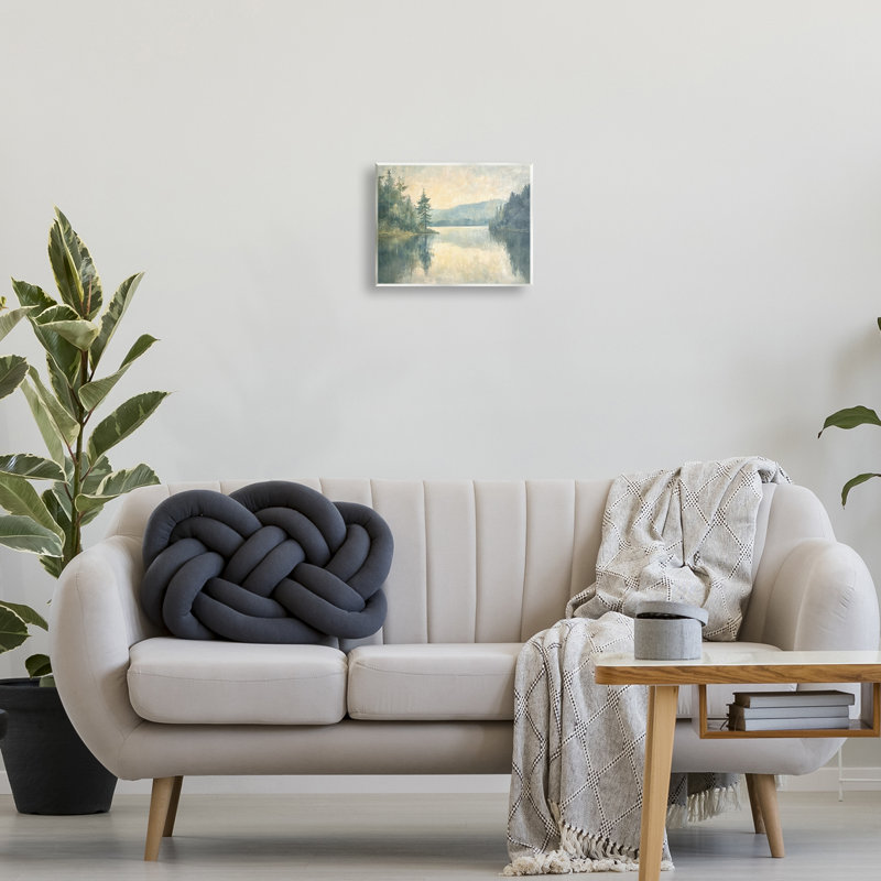«Mountain's Reflection Landscape», plaque murale par Petal Prints Design