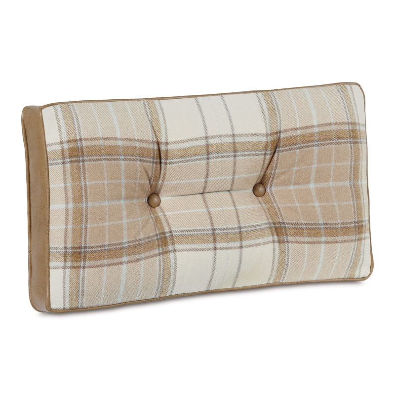 Lodge Buttons Wool Blend Reversible Throw Pillow