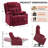 Wide Lay Flat Power Lift Recliner Chair for Elderly, Oversized Electric Recliner Lift Chair for Adults with Heat and Massage, Cup Holders, 400lbs Heavy Duty, Burgundy-131580686-131580685