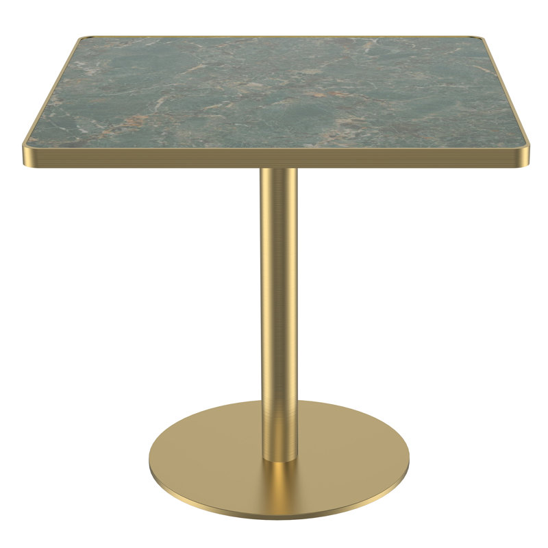 Table de salle à manger bistro Modern Modern, Vert, Doré