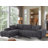 Swapan Modern Chenille Couch Sofa Sectional with Deep Tufted Seat-850894990-831549240