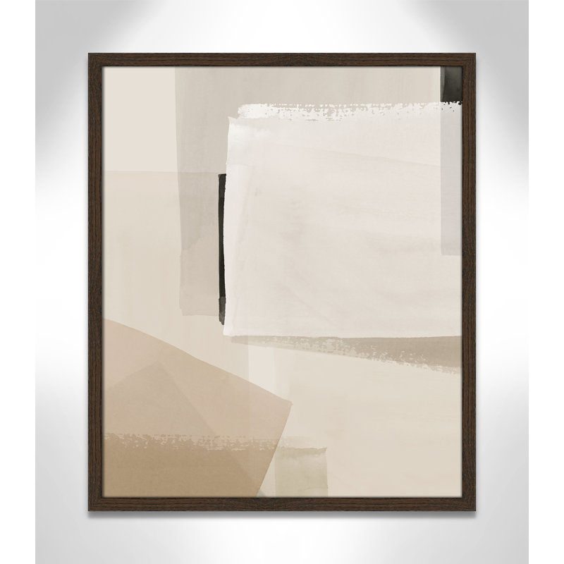 Imprimé calme et géométrique par Hazel J, 21.5'' W x 25.5'' H, Framed Print, Walnut Woodgrain