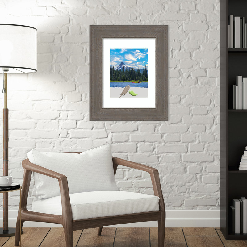 Claritha Picture Frame with Mat, Brown, 11" x 14"