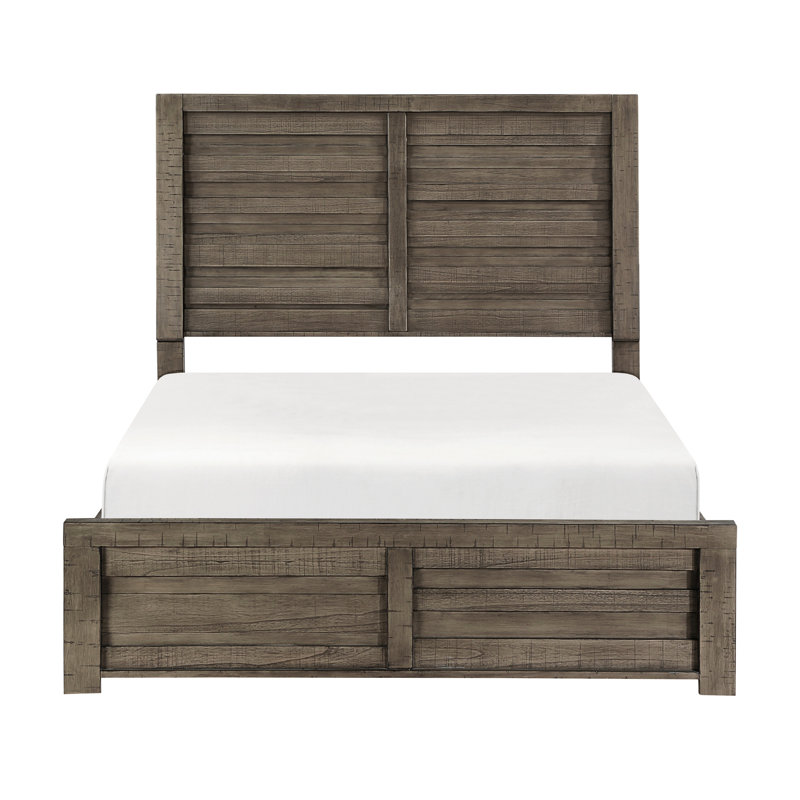 Lit de panneau de style rustique 1pc