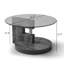 Table basse à 2 niveaux avec plateau en verre 31,5 po avec rangement-114236302