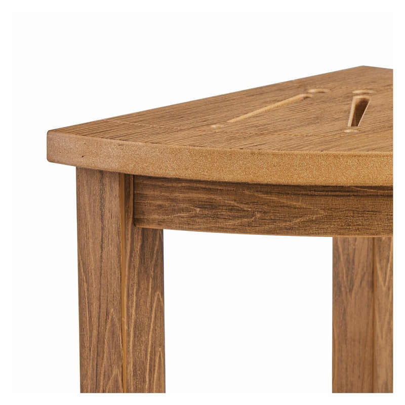 Banc de douche d'angle résistant à l'eau avec tablette de rangement - Tabouret en faux teck de grain de bois en polystyrène, capacité de 350 lb
