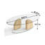 Table basse ovale en verre 45,67 pouces